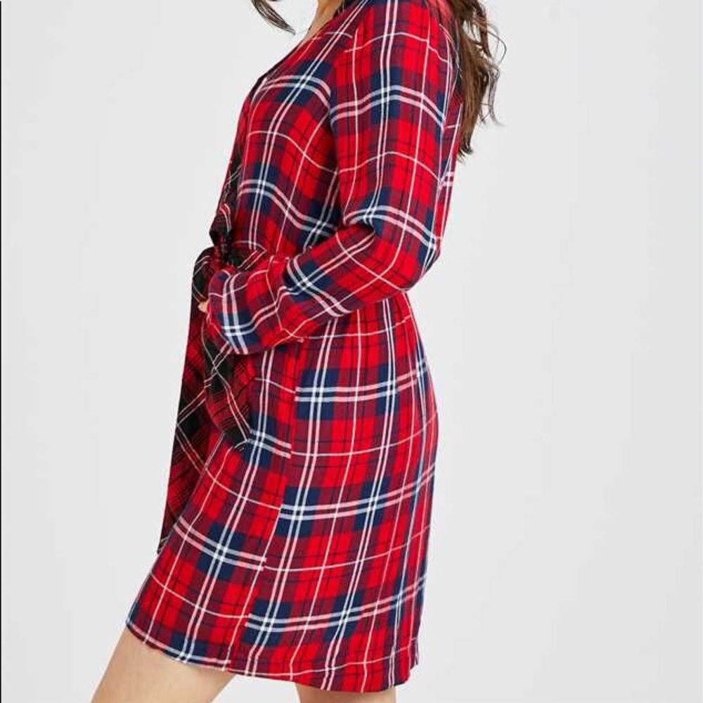 NWT! Altar’d State Red Plaid Flannel Robe - Picture 4 of 8